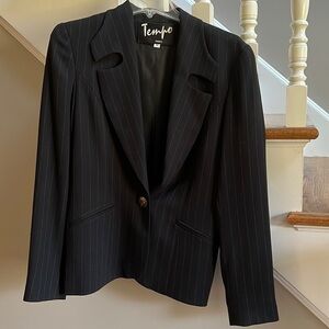 TEMPO Paris pinstriped blazer size 10